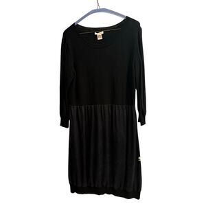 Sundance Size Large Black Wool and Silk Sweater Dress
